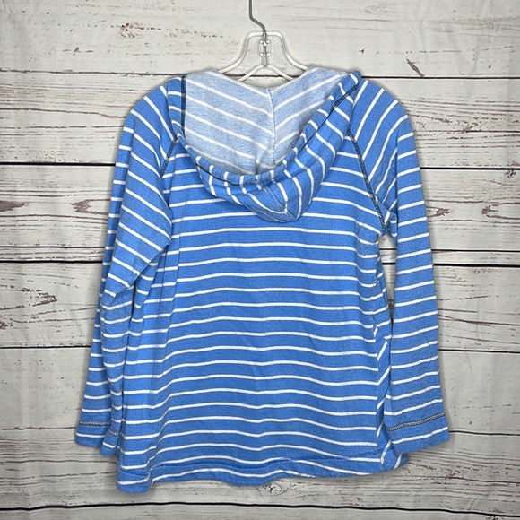 Columbia Blue White Striped Hoodie Pullover Sz Medium! - Picture 9 of 9